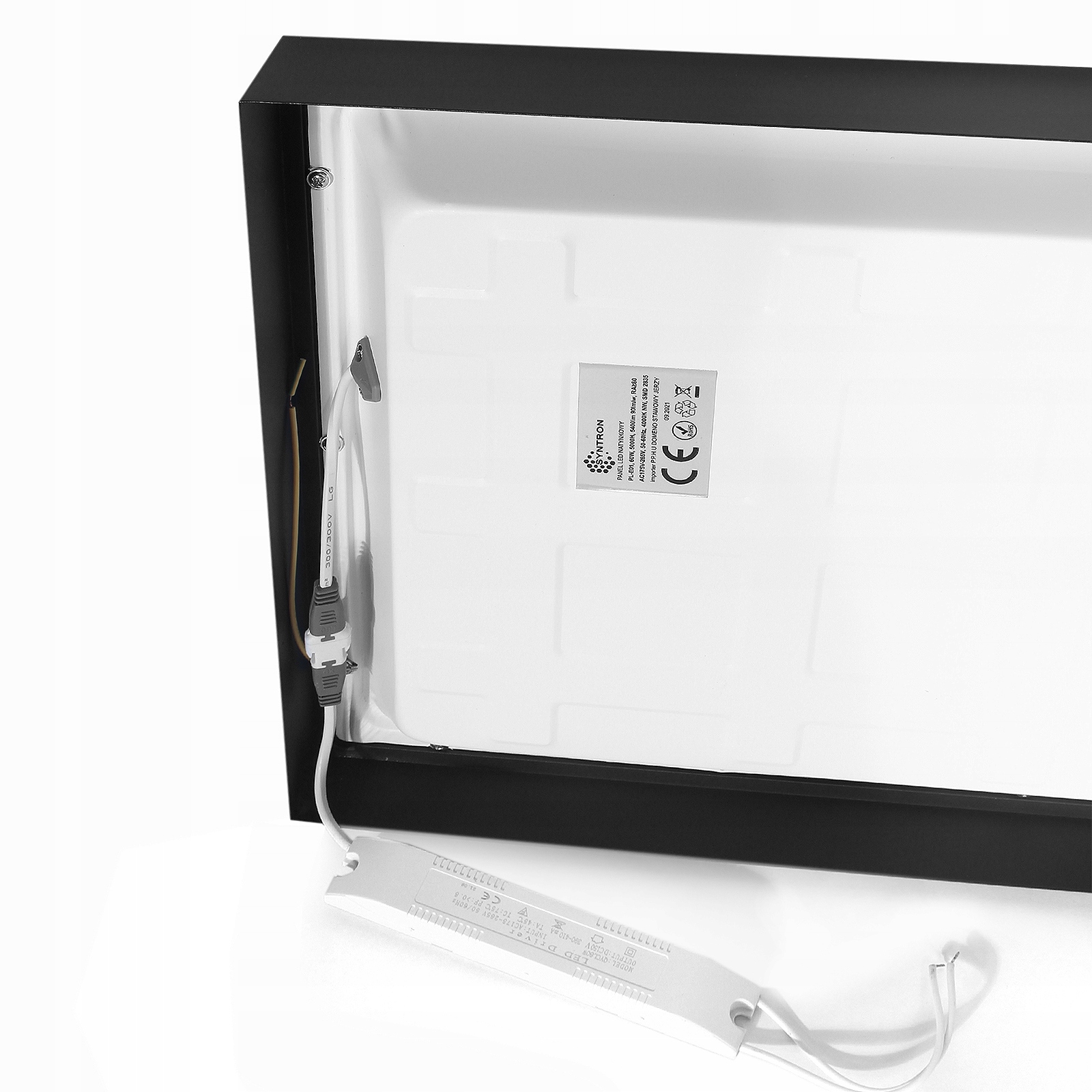 Panel LED Sufitowy NATYNKOWY 120 x 30cm Plafon 60W Kolor czarny