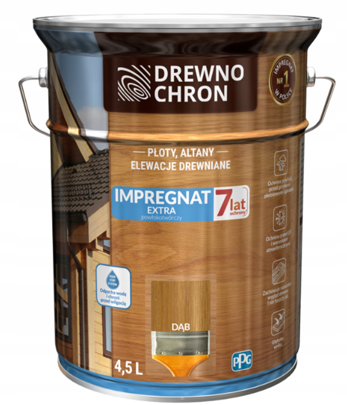 Drewnochron impregnat extra Dąb 4,5L