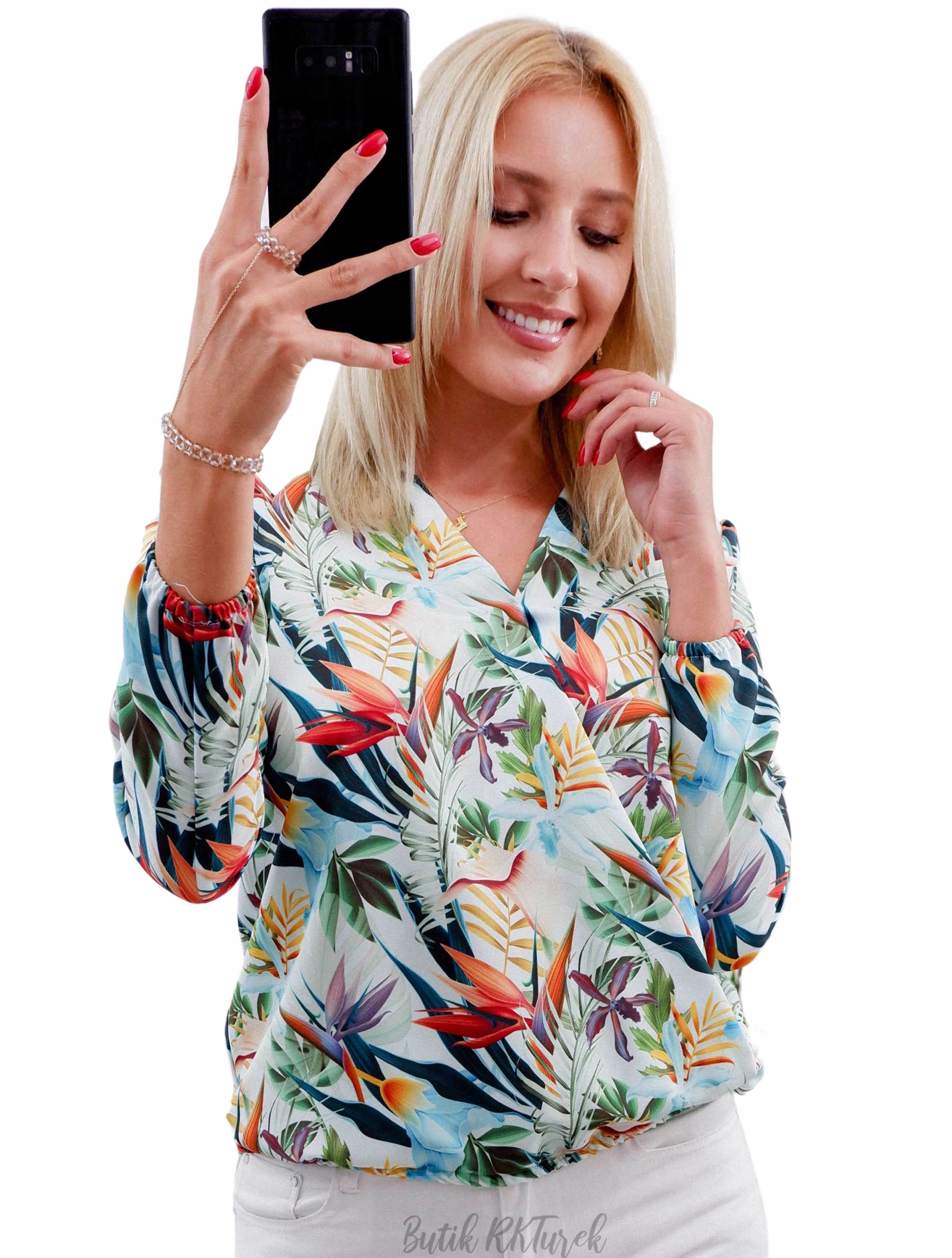 

Elegancka Bluzka Długi Rękaw R-48 Rkturek H06