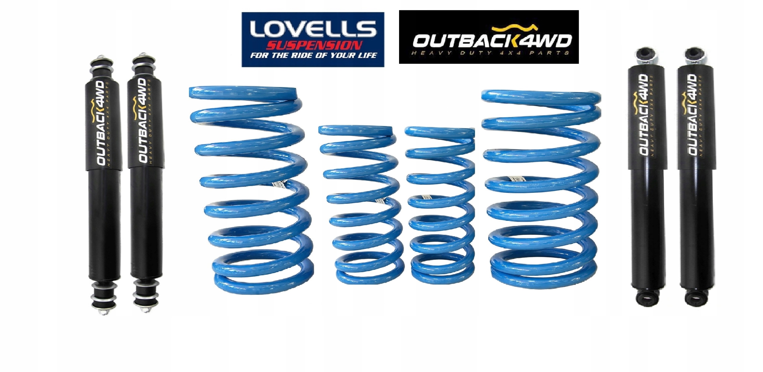 SPRĘŻYNY AMORTYZATORY LOVELLS +4 " NISSAN PATROL Y61