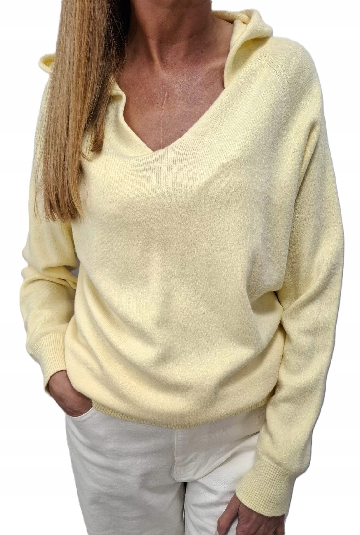 Lemonada Project Runway Svetr s kapucí z Viskózy s dlouhým rukávem Žlutý Nový