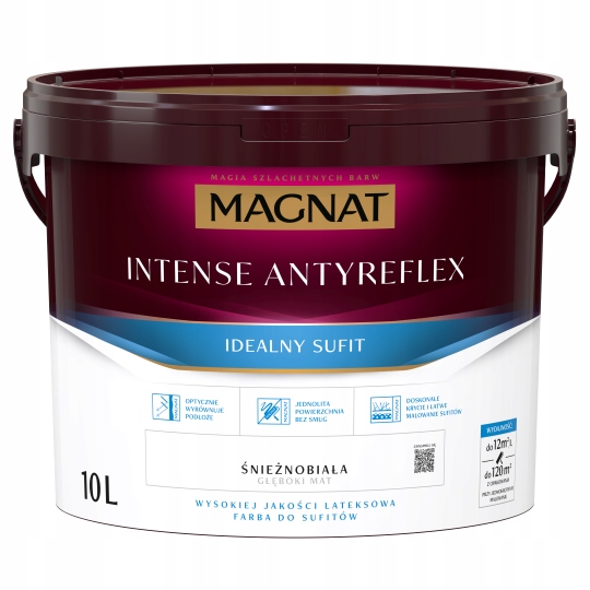 MAGNAT Intense Antyreflex farba biała do sufitów 10L