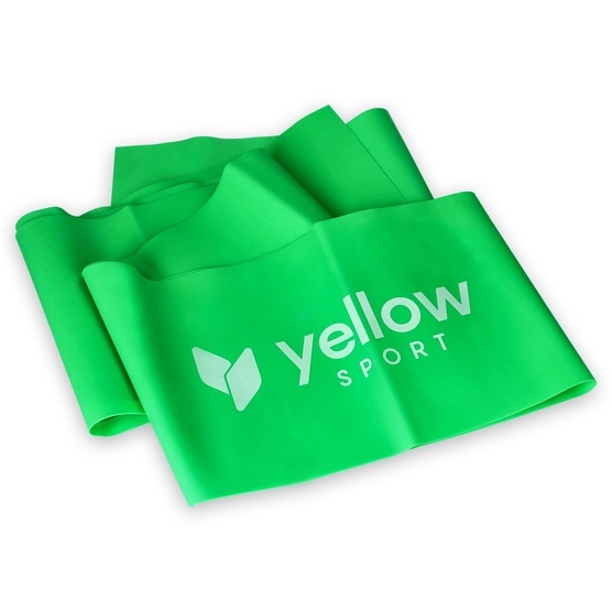 Taśma do ćwiczeń yellowFLAT band zielona opór 5-8kg, guma rehabilitacyjna
