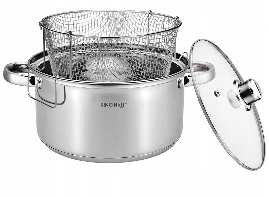 GARNEK 5,5 L + KOSZYK do Smażenia FRYTEK RYB MIĘSA