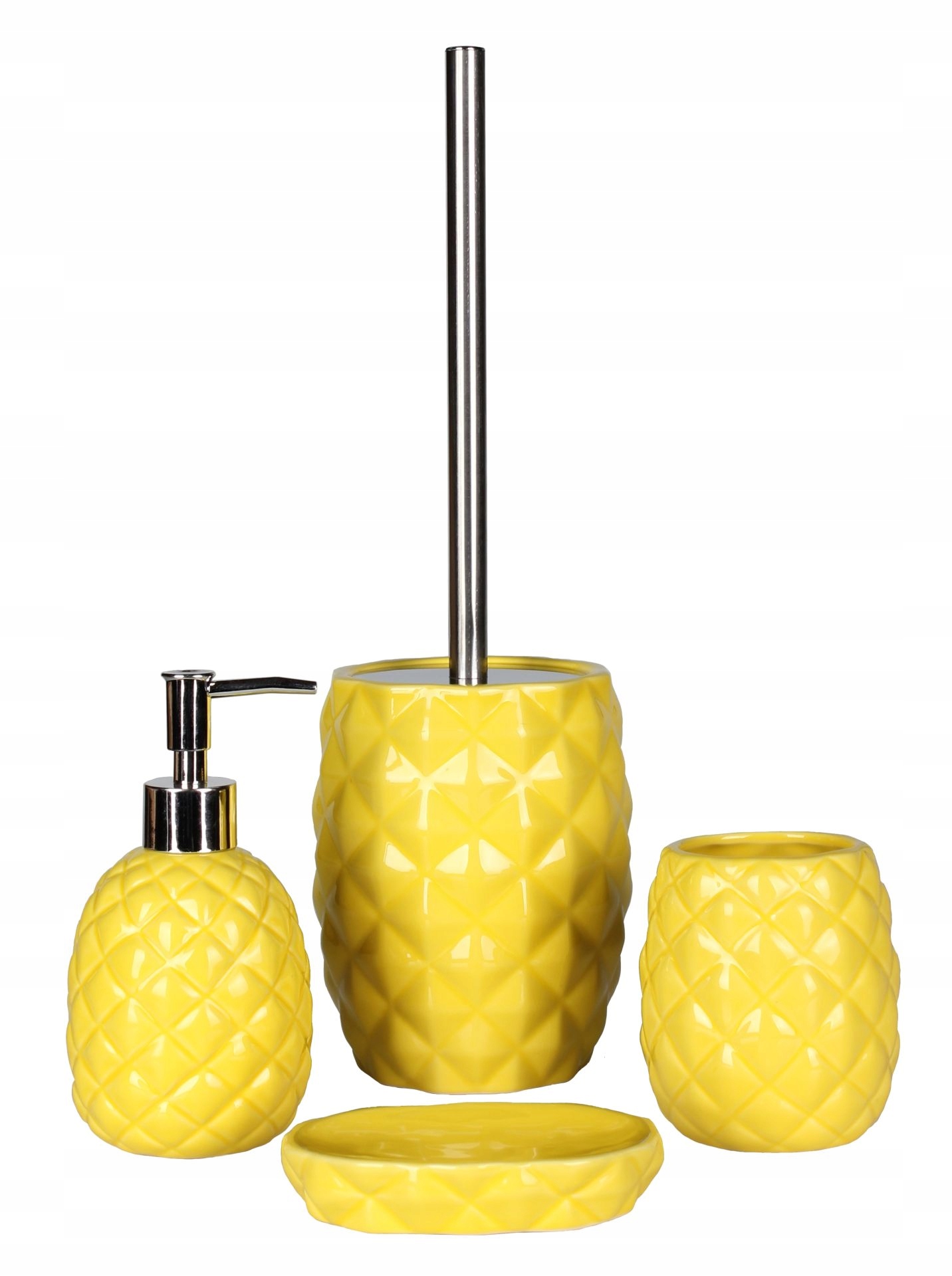 

Zestaw łazienkowy ananas Pineapple żółty 4 elem.