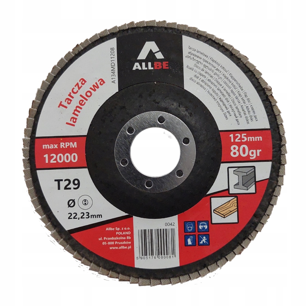 10SZT TARCZE LAMELOWE LISTKOWE 125MM P80 METAL Marka inny