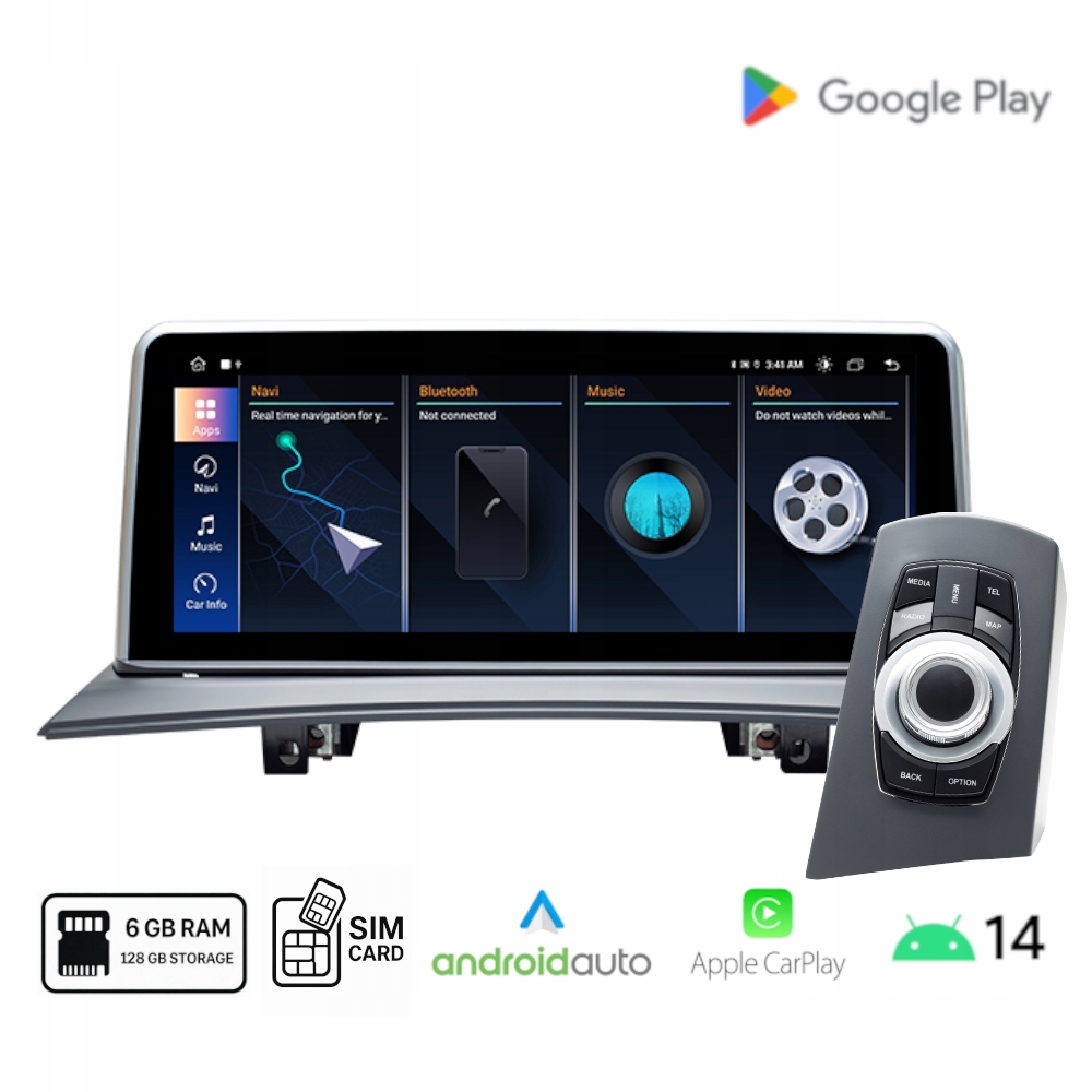 Android rádio Bmw X3 E83 bezdrátové Android Auto Carplay 6 Gb Ram