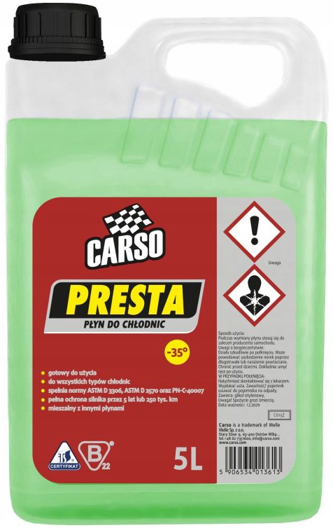 

Carso Presta Płyn Do Chłodnic Zielony -35C 5L