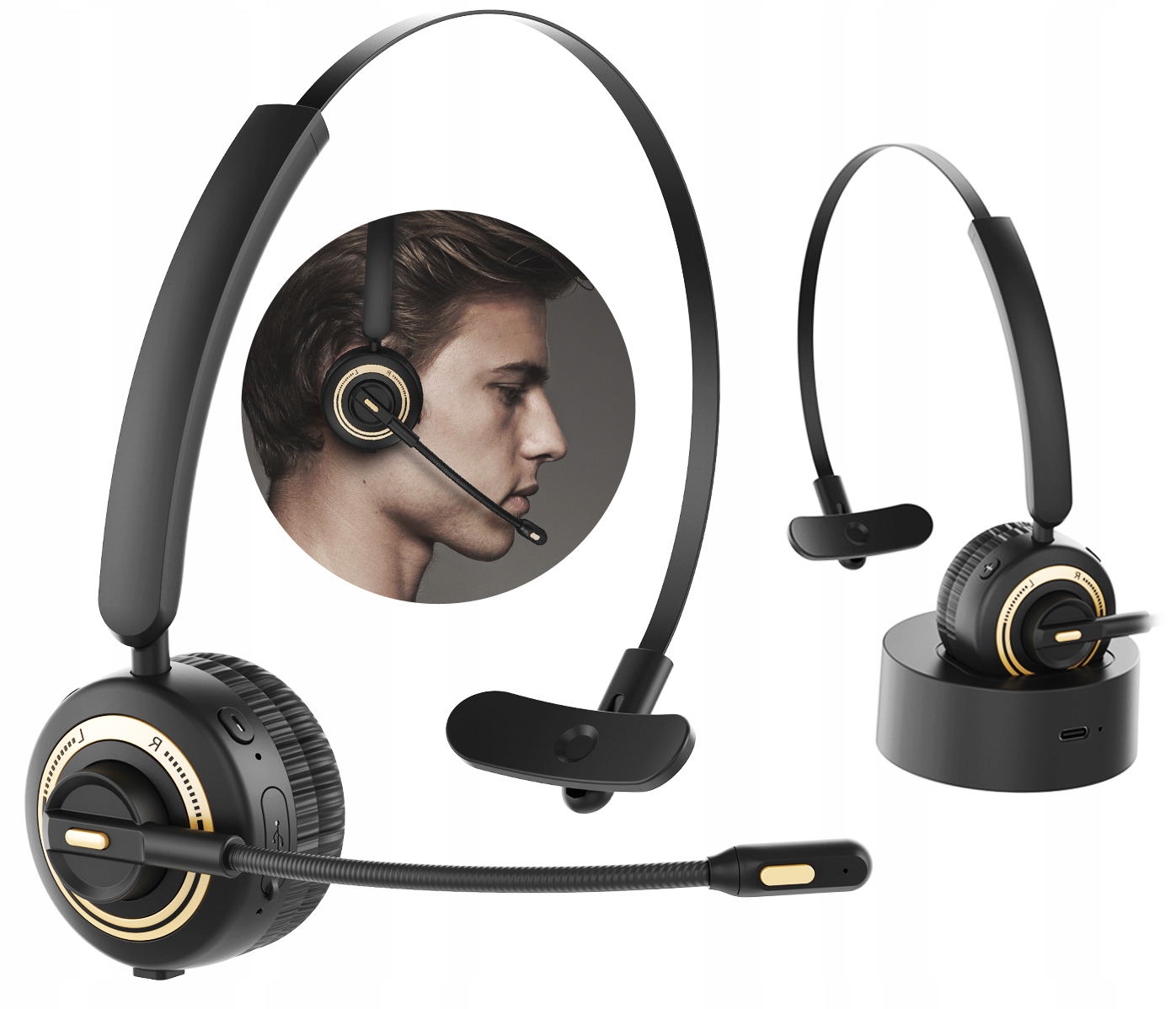 

Słuchawka Bluetooth zestaw słuchawkowy Bt 5.1 Enc