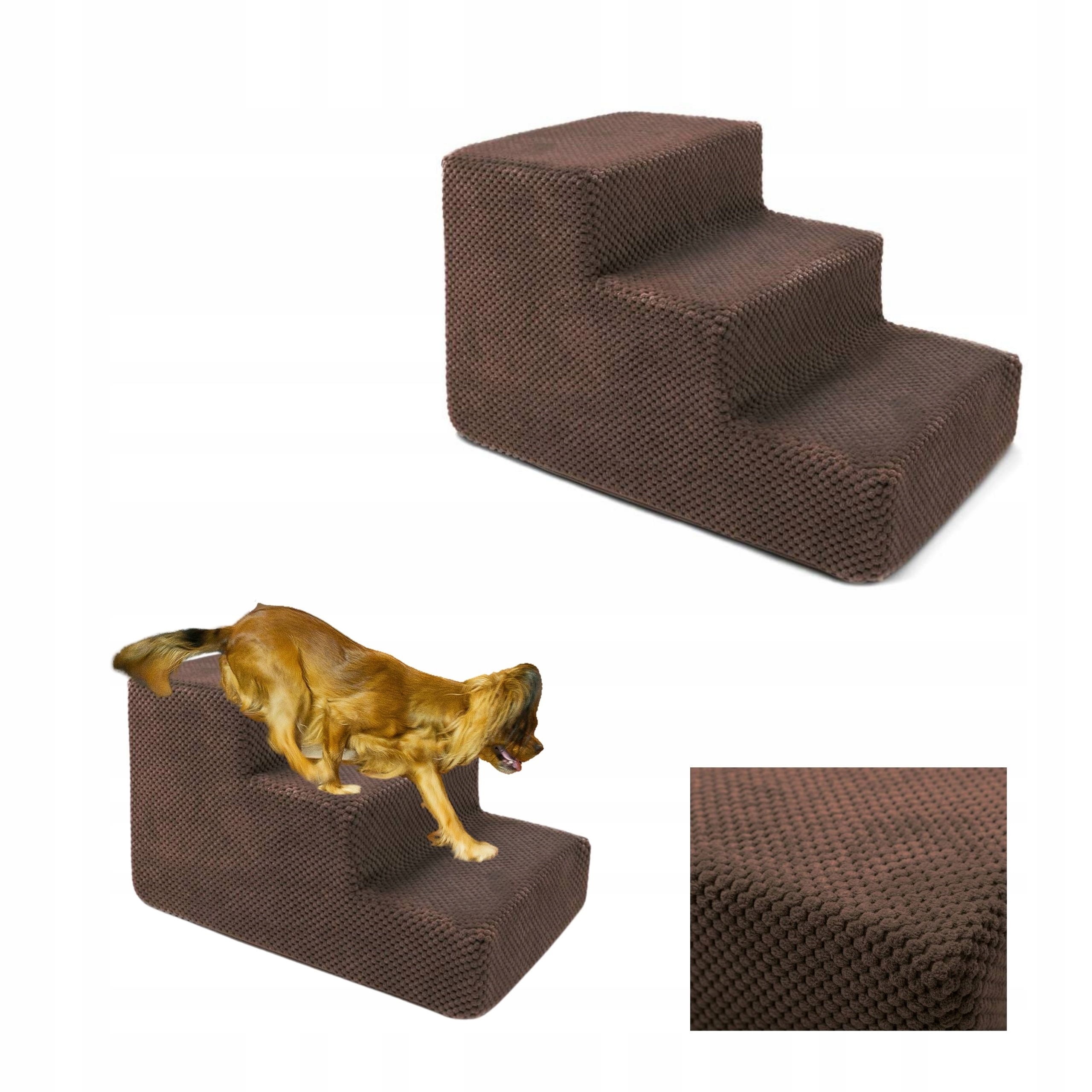 Schodky Rampa Plošina Pro Psa Kočku 3 stupně Protiskluzové 30 cm Schody