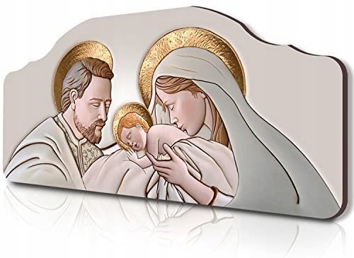 NOWOCZESNY ZŁOTY OBRAZ ŚWIĘTA RODZINA 50x100cm