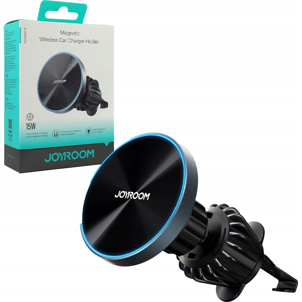Uchwyt samochodowy magnetyczny, do kratki nawiewu, do telefonu 15W, Joyroom