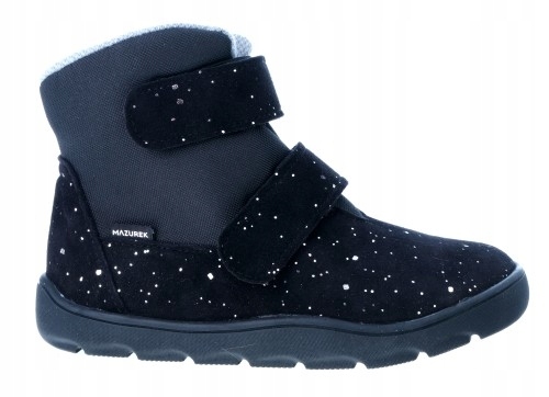 Trzewiki Mazurek Te-por 1370 Black Dots barefoot na rzepy 36