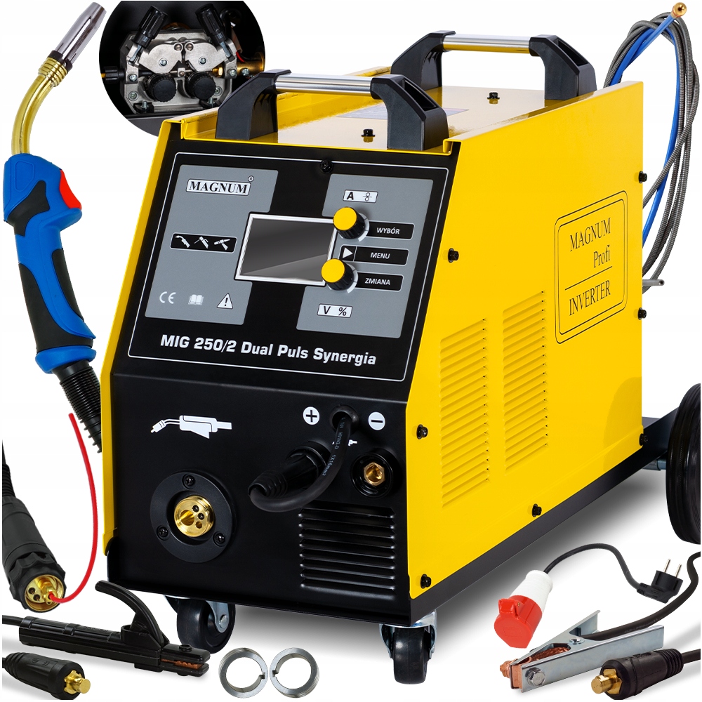 SPAWARKA inwertorowa MIGOMAT Synergia MAGNUM MIG 250 A DUAL PULS Aluminium