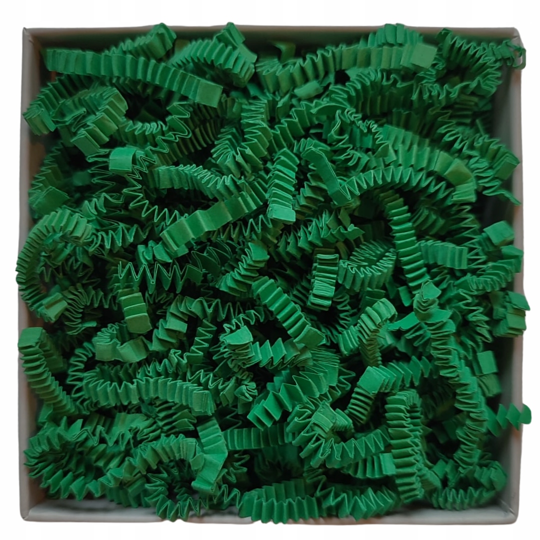 Wypełniacz ozdobny do prezentów wiórki papierowe CIEMNO ZIELONE 500g EAN (GTIN) 5906321352260