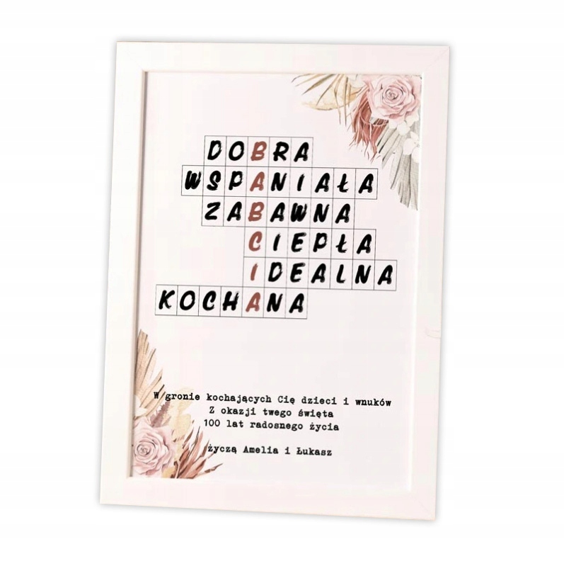 

Krzyżówka dla Babci w Ramce