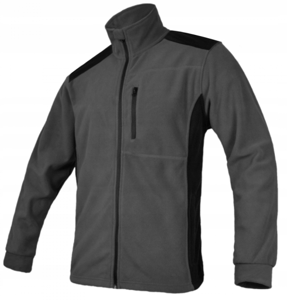 

Bluza rozpinana suwak czarna ocieplana polar 3XL