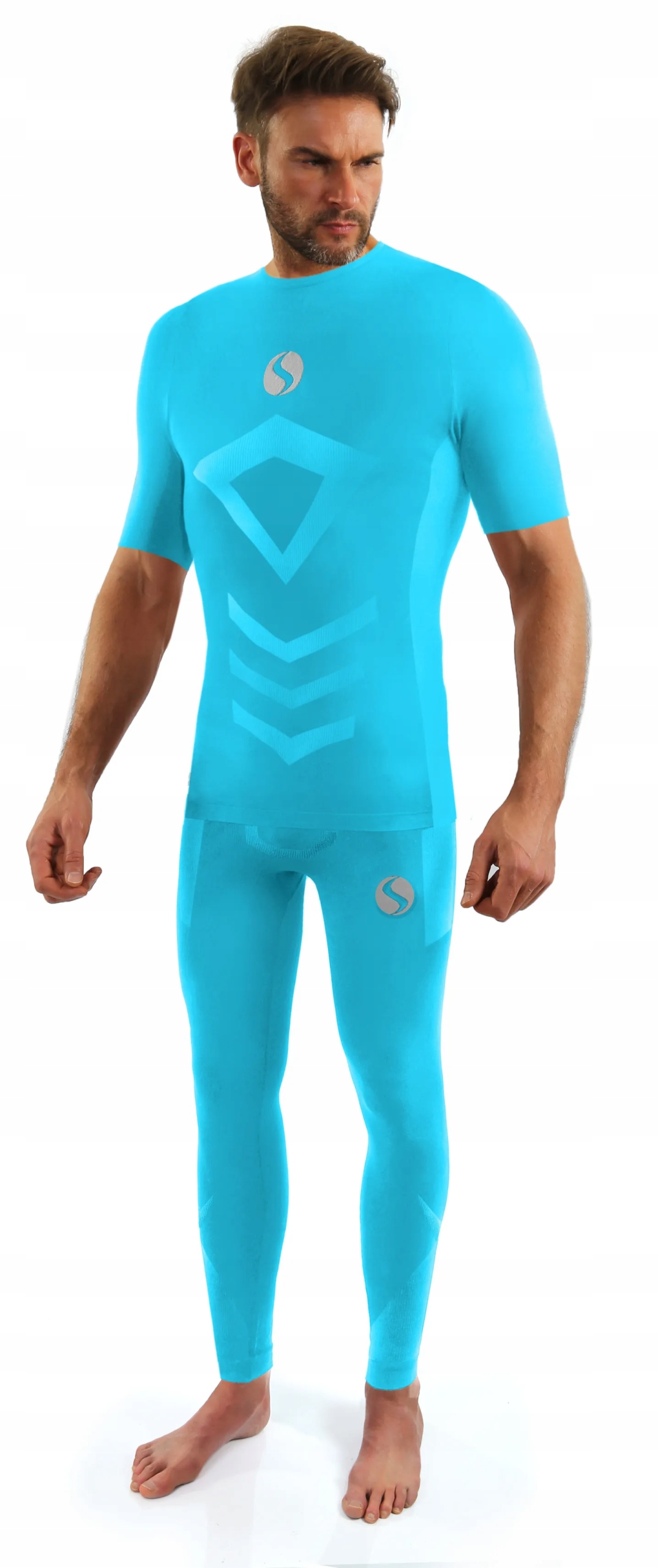 Sesto Senso Pánský krátko-dlouhý komplet Thermo CL39 CL42 Modrý L/XL