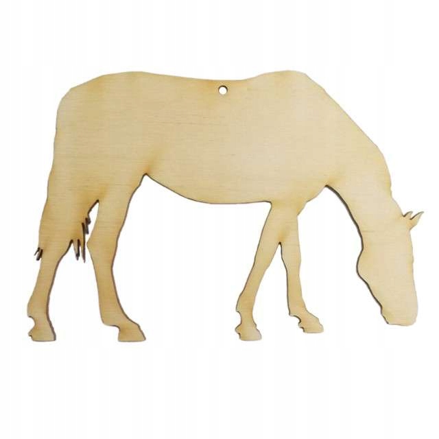drewniany Koń zawieszki decoupage Jeździectwo x10