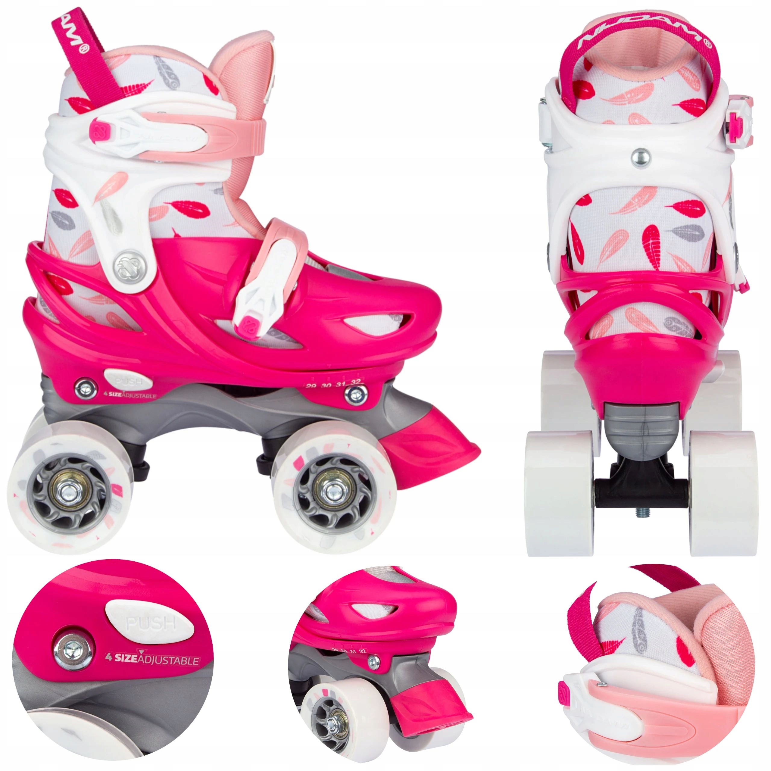 Wrotki dla dzieci regulowane Nijdam 29-32