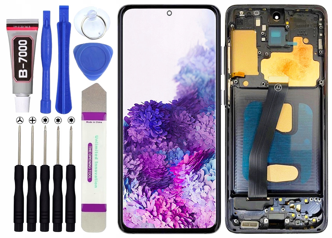 InCell displej pro Samsung Galaxy S20 G980 G980F LCD displej Rámeček Šedý