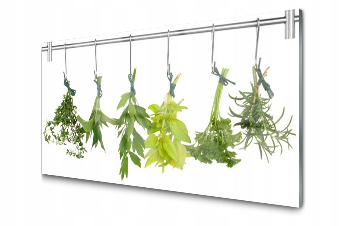 

Panel szklany Płytka Liście Zioła 100x50