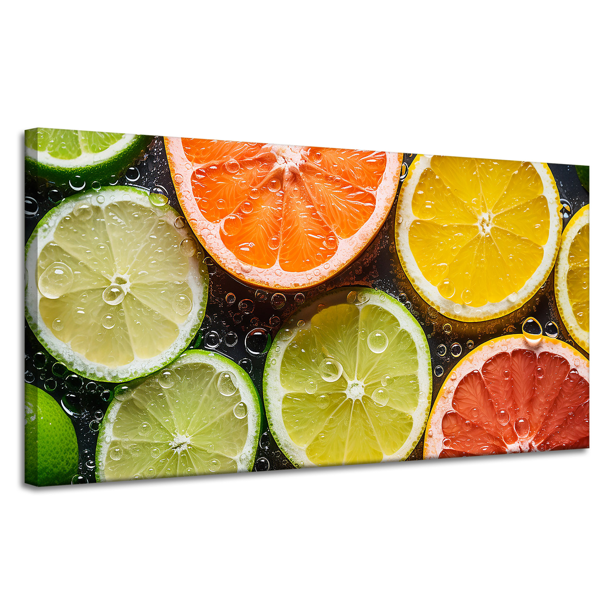 Obraz na plátně Citrusy Svěžest Limetka Grapefruit Citron 120x60