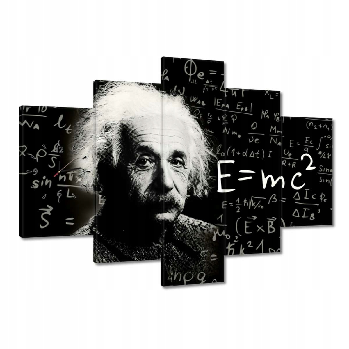 Nástenné hodiny 150x105 Albert Einstein E=MC2