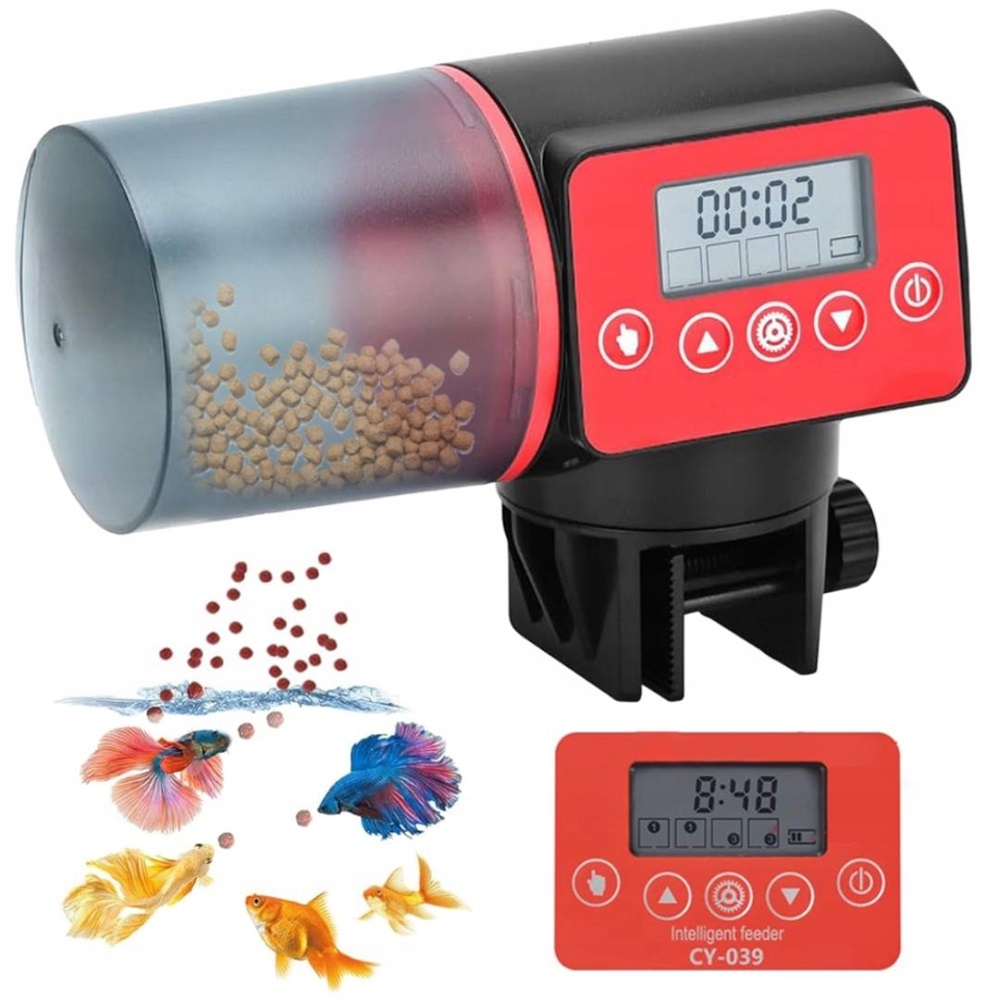 Automatický Akvarijní Krmítko Dávkovač Pro 200 Ml Akvárium Pro Ryby XL