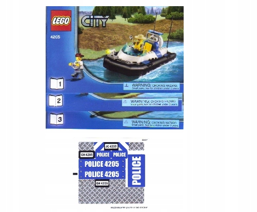 LEGO INSTRUKCJA NAKLEJKI City Policja Off-road Command Center