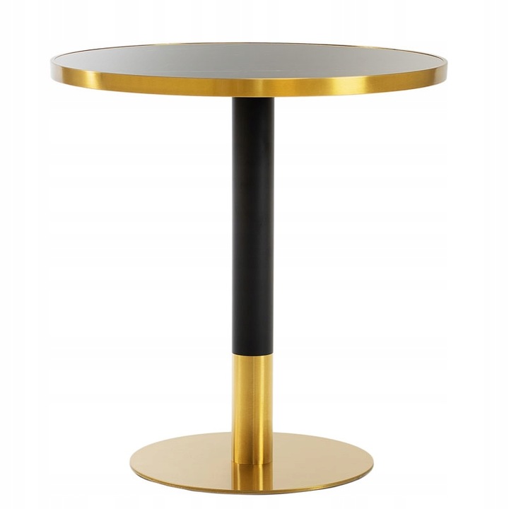 POSTUMENT DO STOŁU PODSTAWA NOGA METALOWA STOLIKA CZARNO-ZŁOTA GLAMOUR A609 Kod producenta Podstawa do stolik kawiarniany kawowy barowy