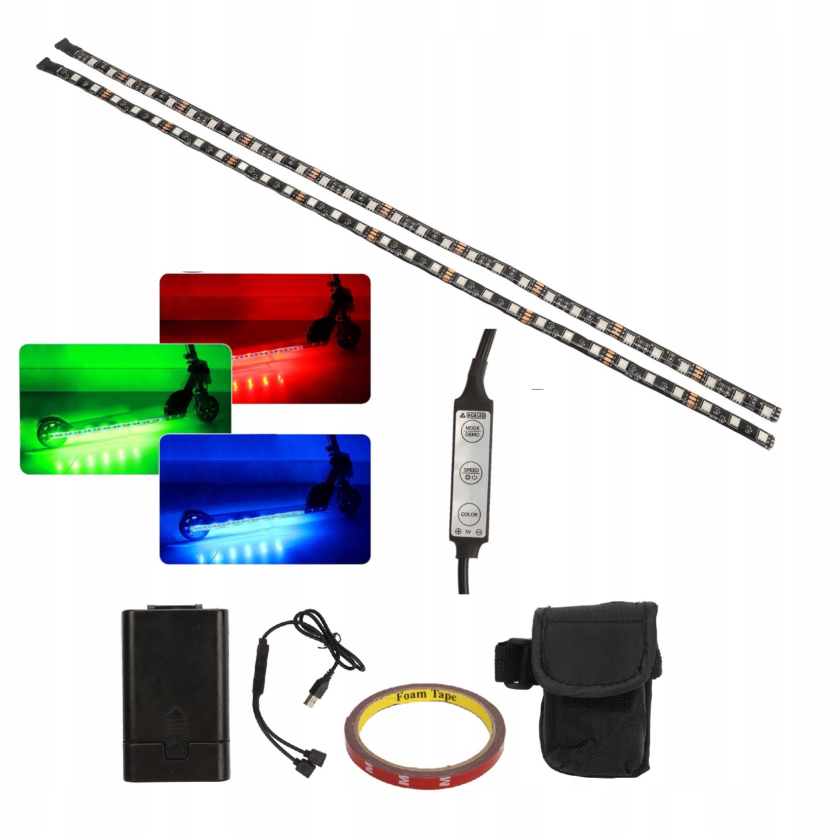Taśma Led Kolorowa Hulajnogi Xiaomi M365/M365 Pro/pro 2 50CM 2SZT