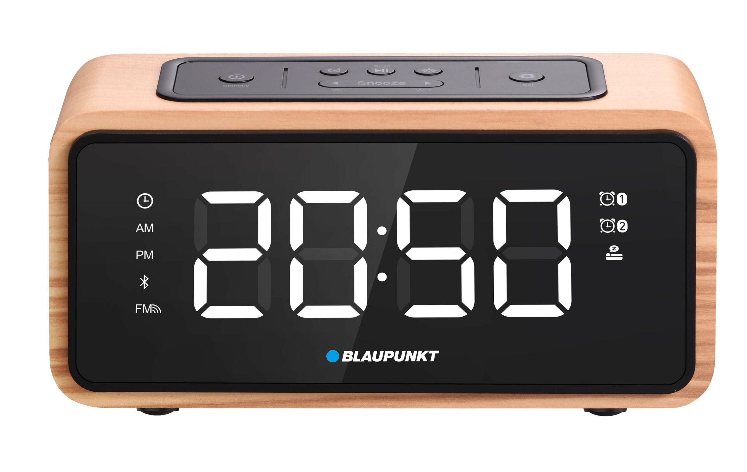Blaupunkt CR65BT rádiobudík Fm Aux MP3 Usb Bluetooth Retro Dřevo