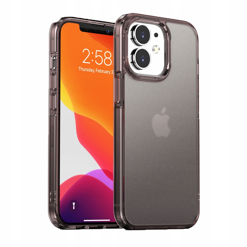 

Etui Case Czarne Hard Silikon do iPhone 12 /12 Pro