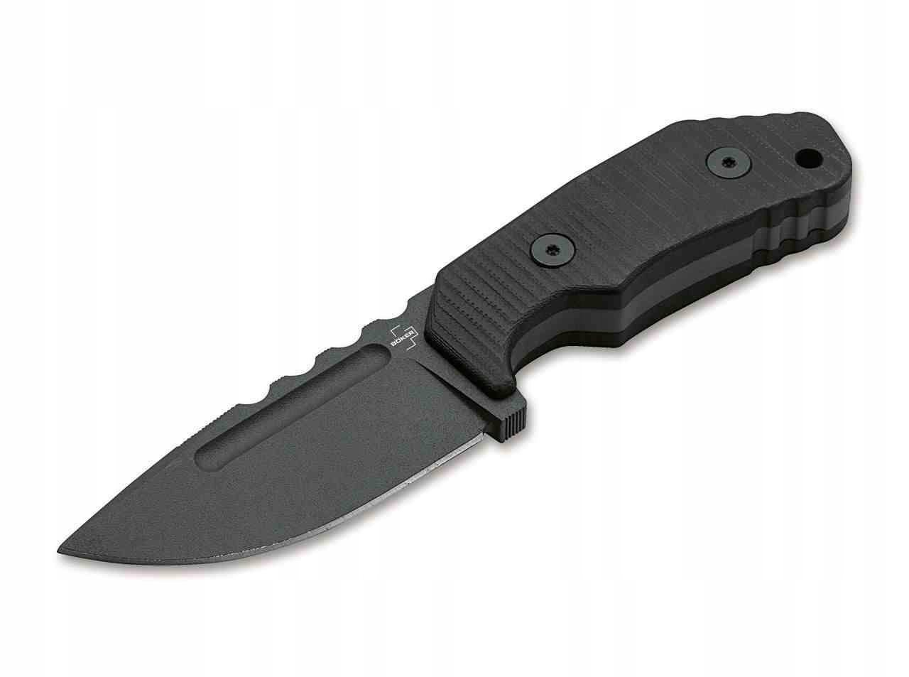 Nůž Böker Plus Little Dvalin Black 02BO033 8 cm D2 G10 Kydex