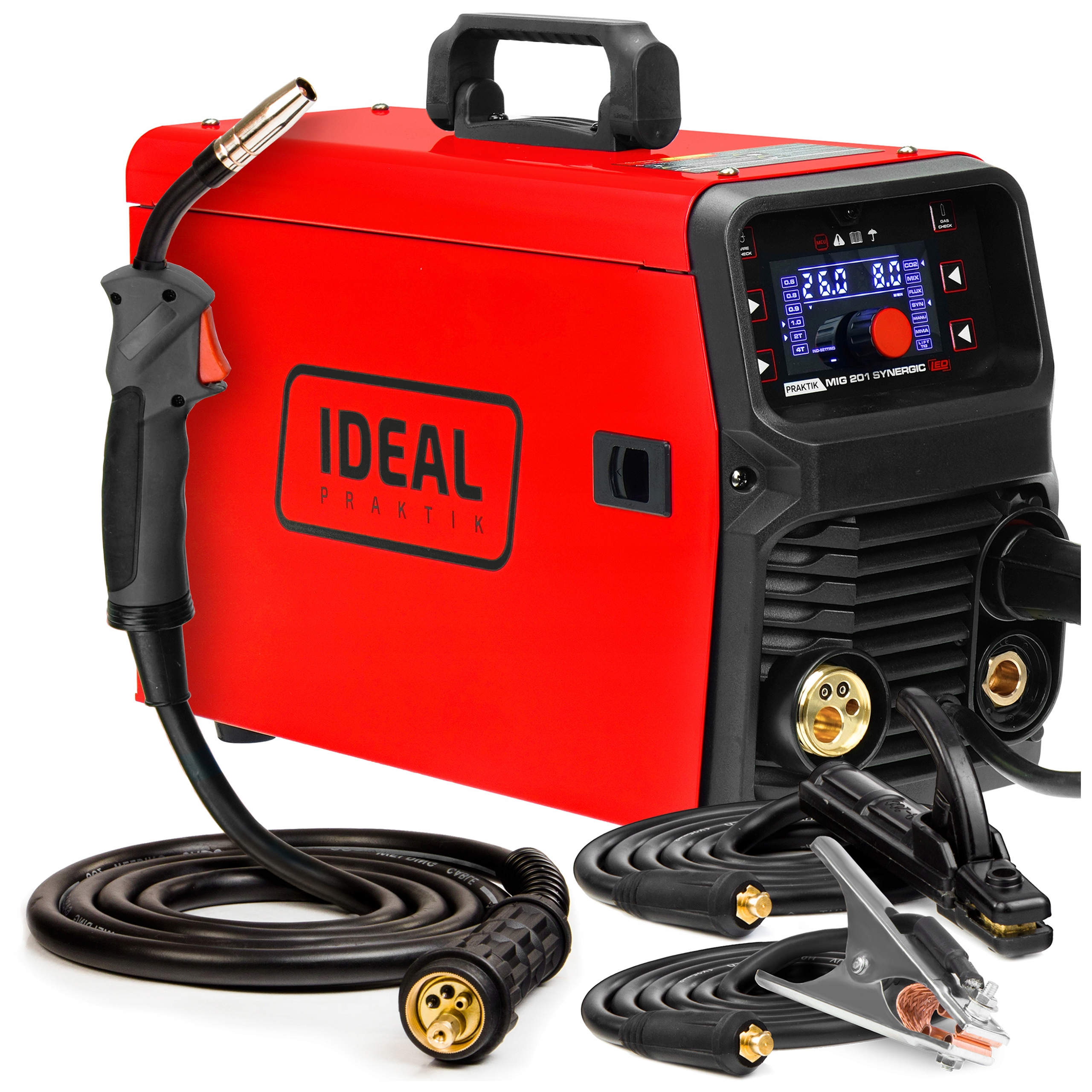 Svařovací Stroj Migomat Ideal Praktik Mig 201 Synergie Led Mma Tig Flux 200A 3V1