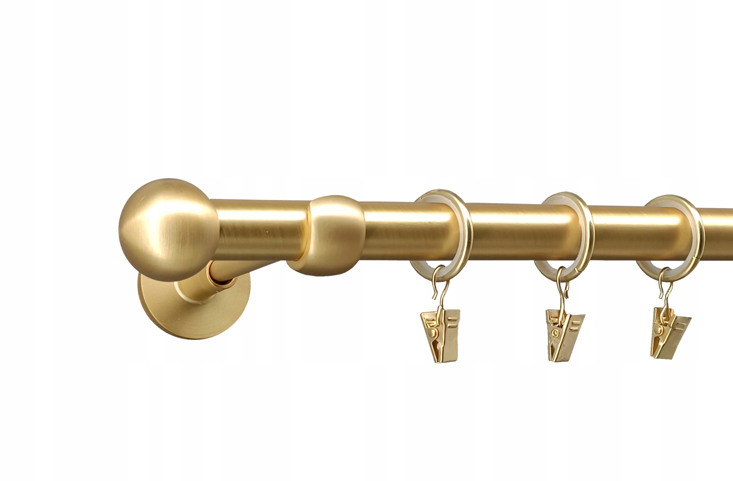 Garnýž 19 mm Zlato Mat Moderní 200 cm Kulička