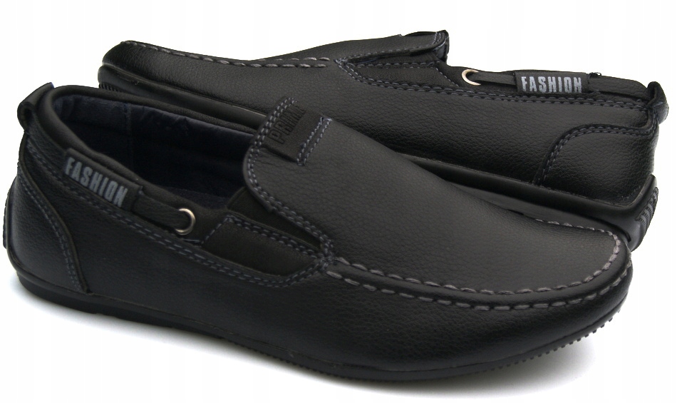 Fashion Czarne Mokasyny Wizytowe PRIME 21 cm - 33 Rozmiar (new) 33