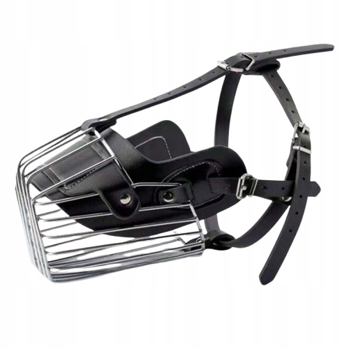 Levně Shein Kovový Náhubek Pro Psa Proti Kousání Černý XL 1JC