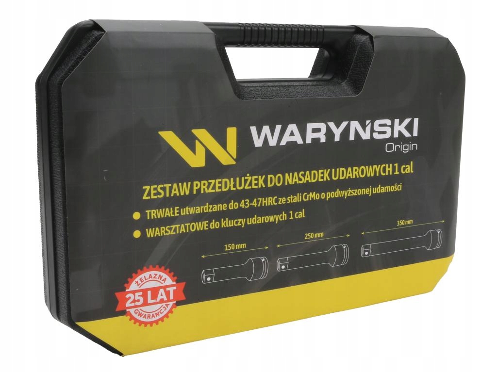Sada predlžovacích nástavcov pre príklepové nástavce, 1 palec 150 250 a 350 mm, tvrdené
