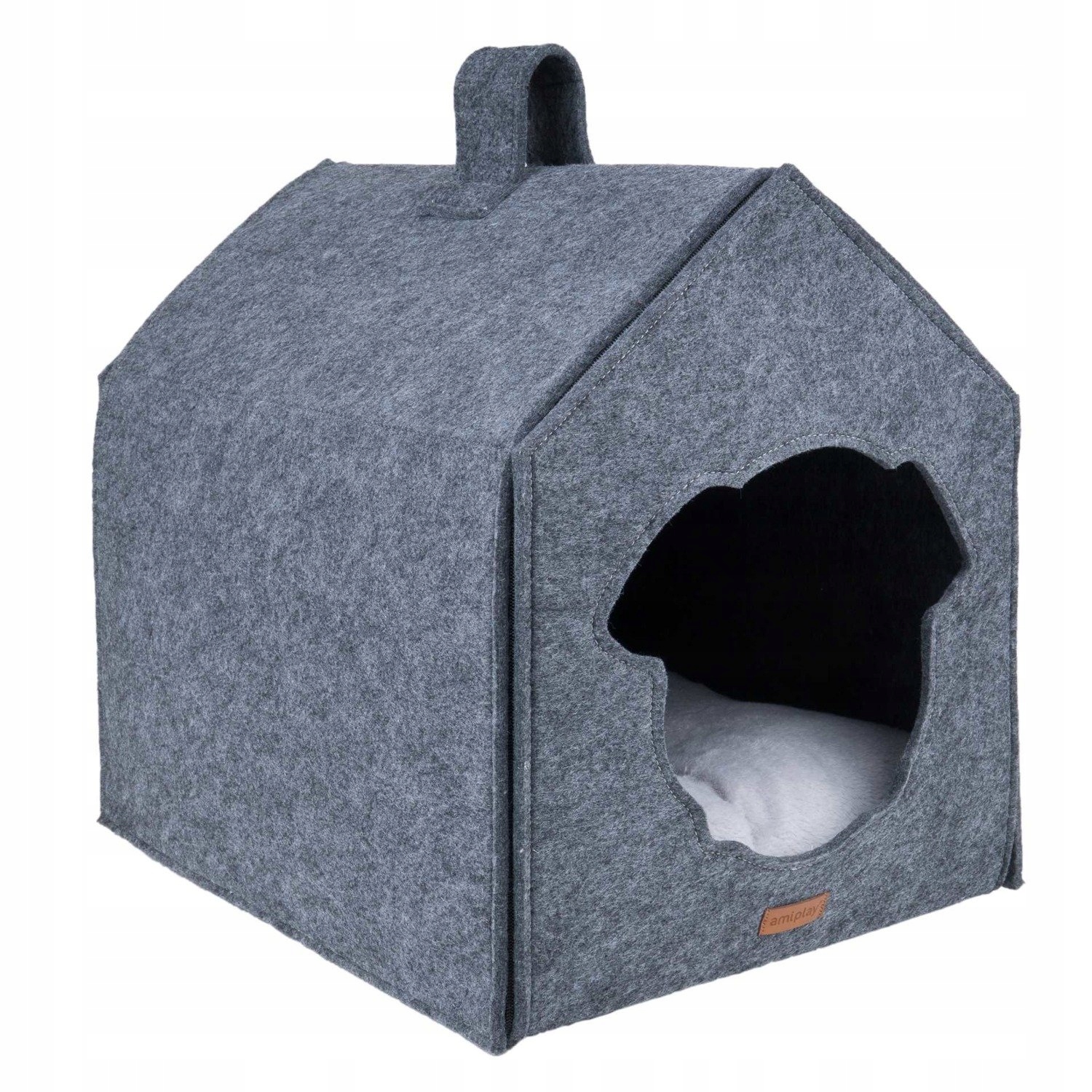 Levně Amiplay budka pro psa šedá 42 cm x 33 cm