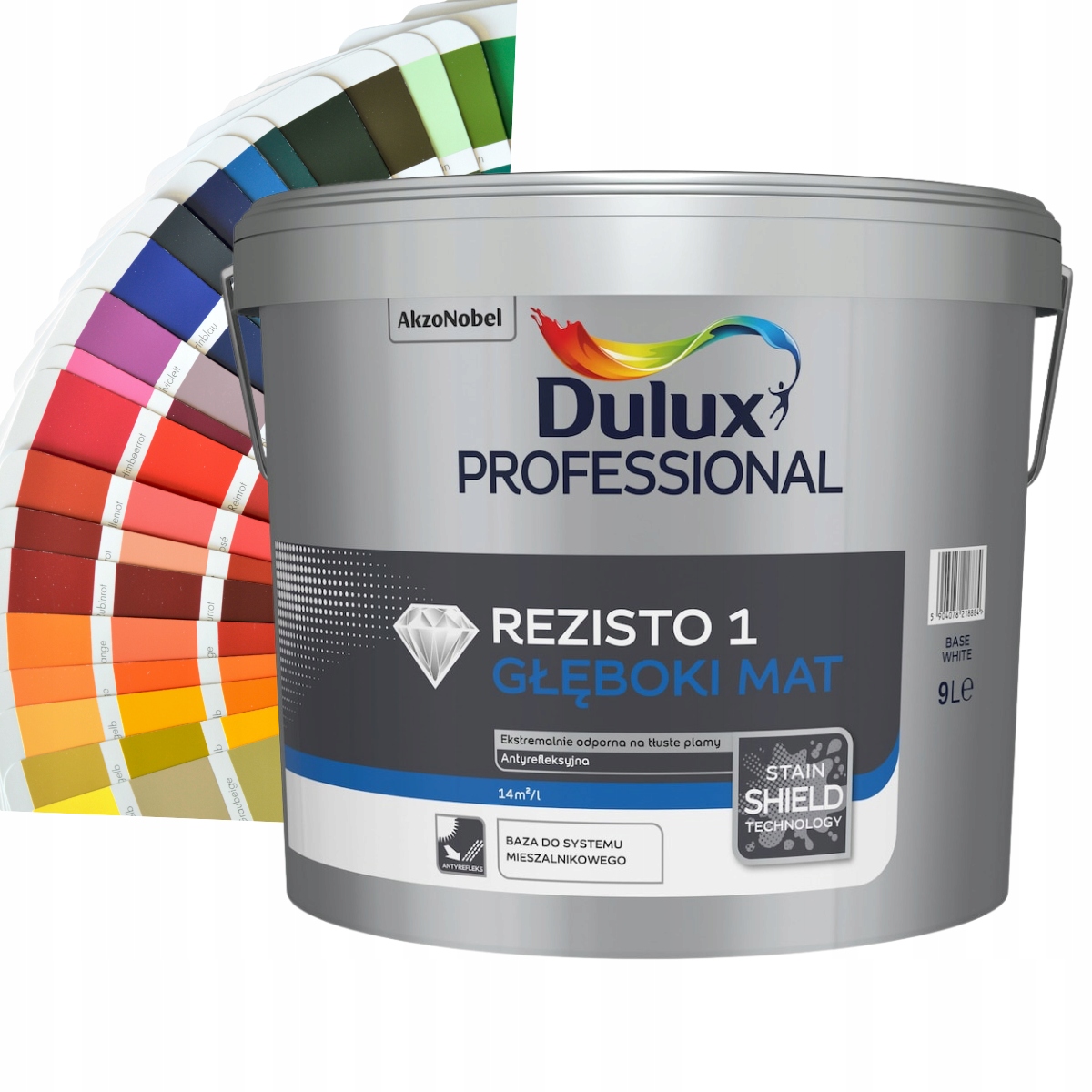 Dulux Rezisto 1 Biela Antireflexná Farba Odolná Voči Škvrnám 9 L Miešačka
