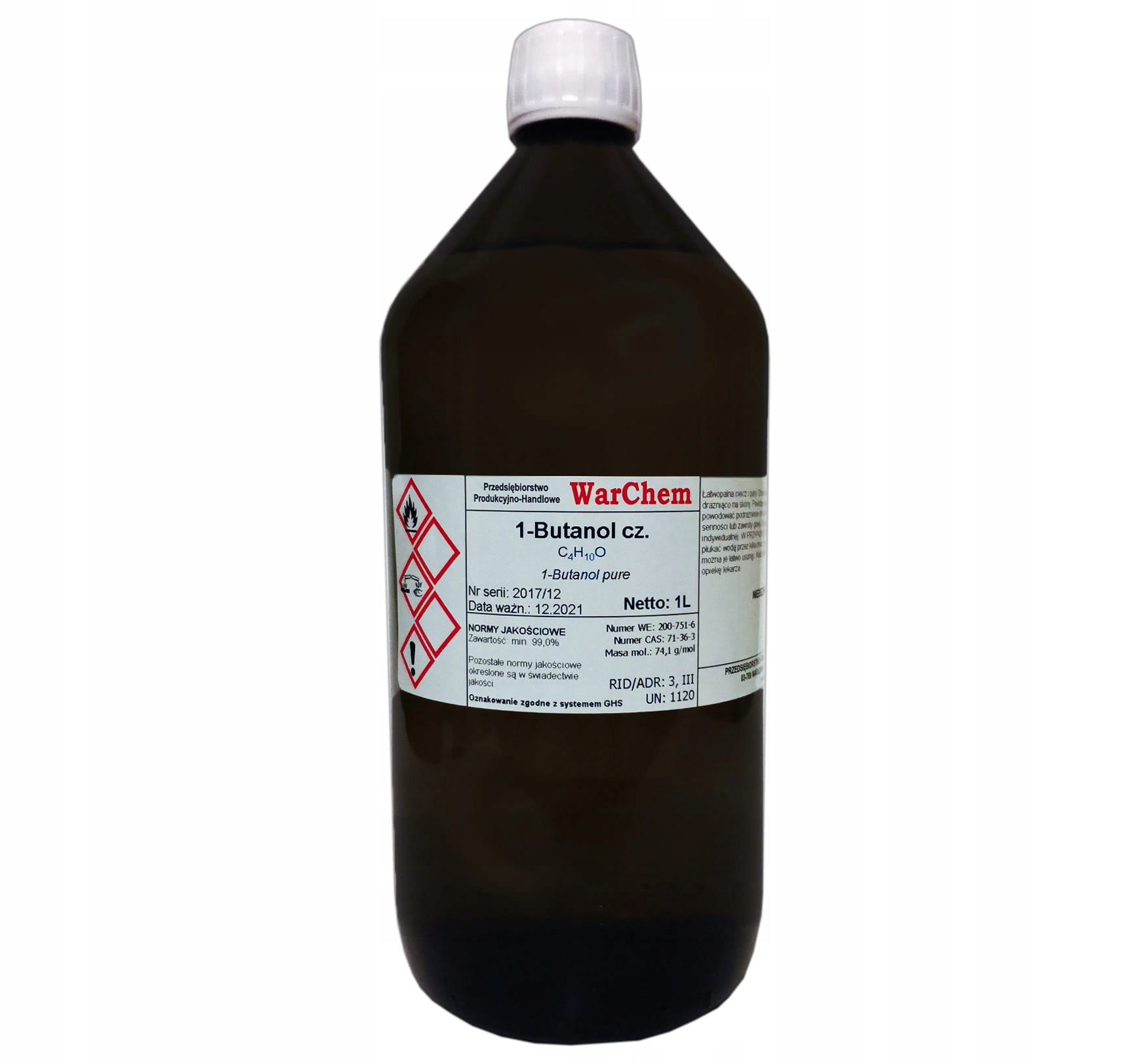 

1- Butanol (alkohol butylowy) czysty 1L