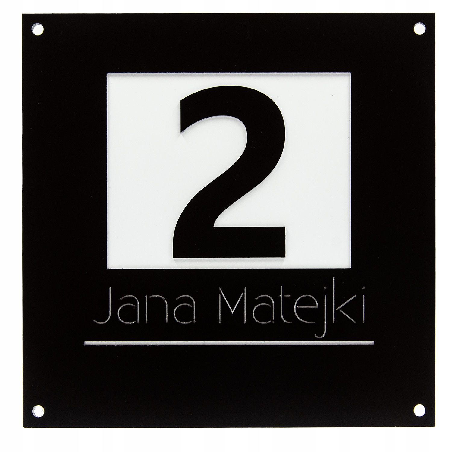 

Tablica Adresowa Aluminium 34,5x34,5cm Dystanse