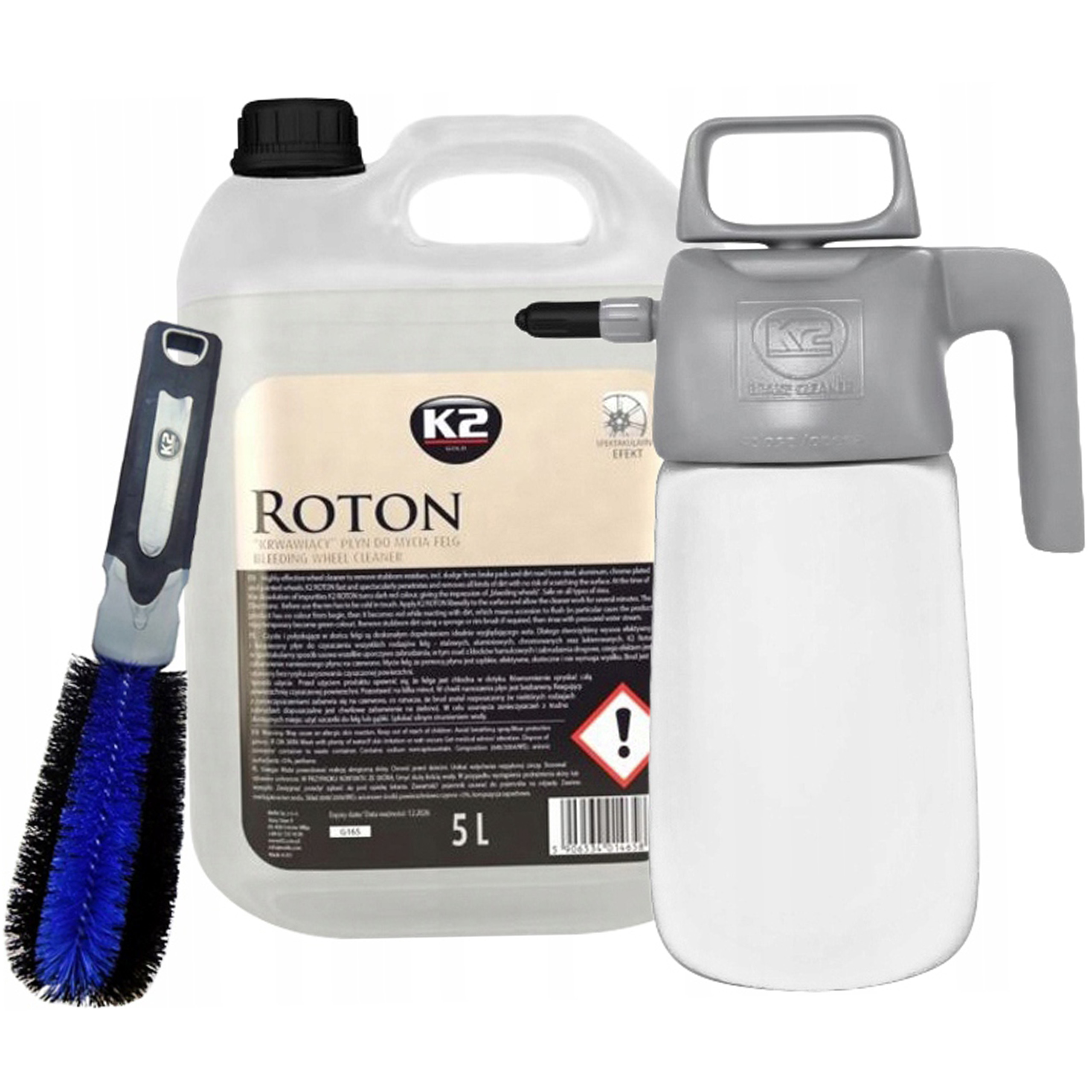 K2 Roton 5L, szczotka do felg + opryskiwacz