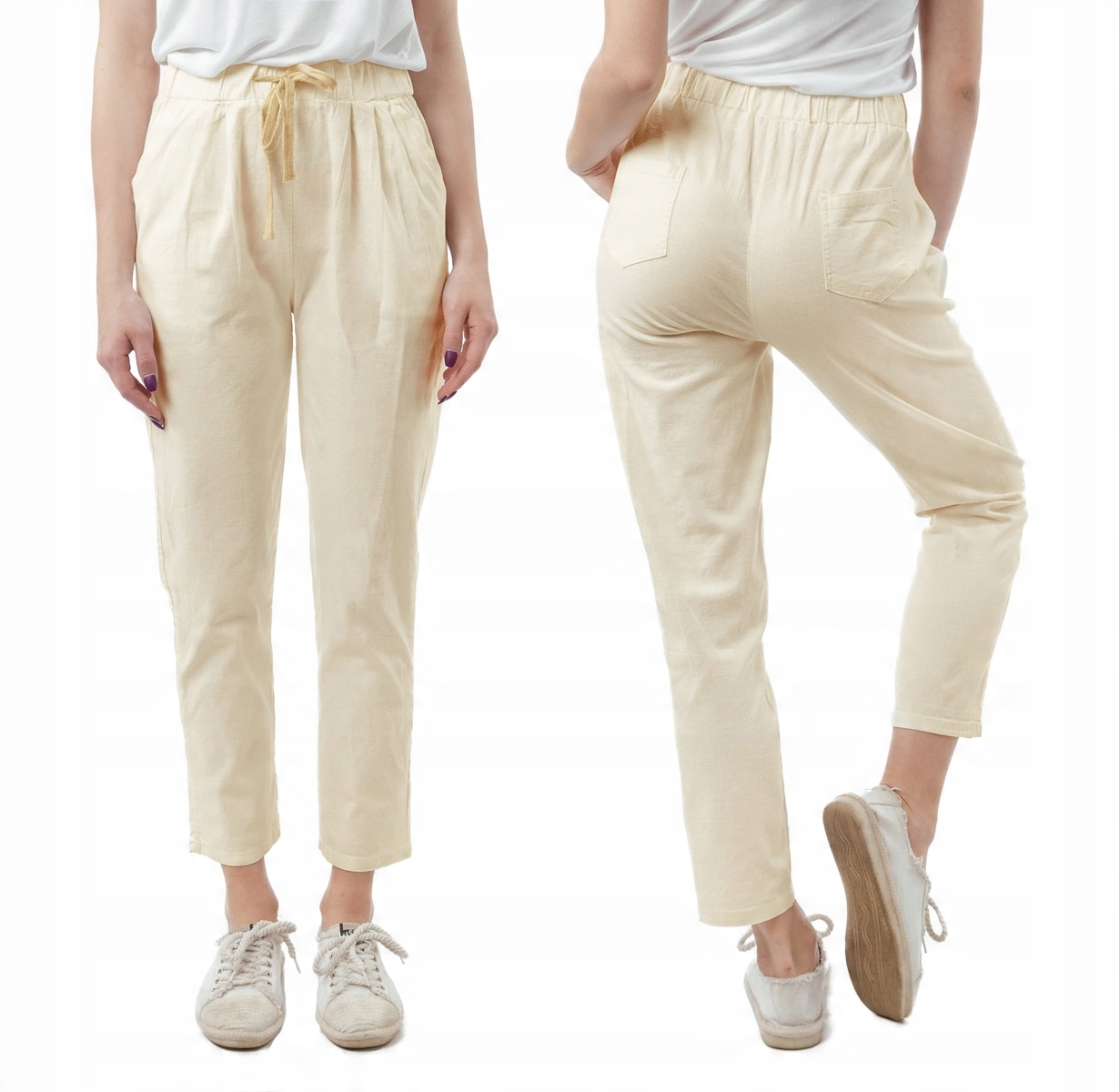 

Cienkie Spodnie Damskie Bawełniane 199-05 L/XL