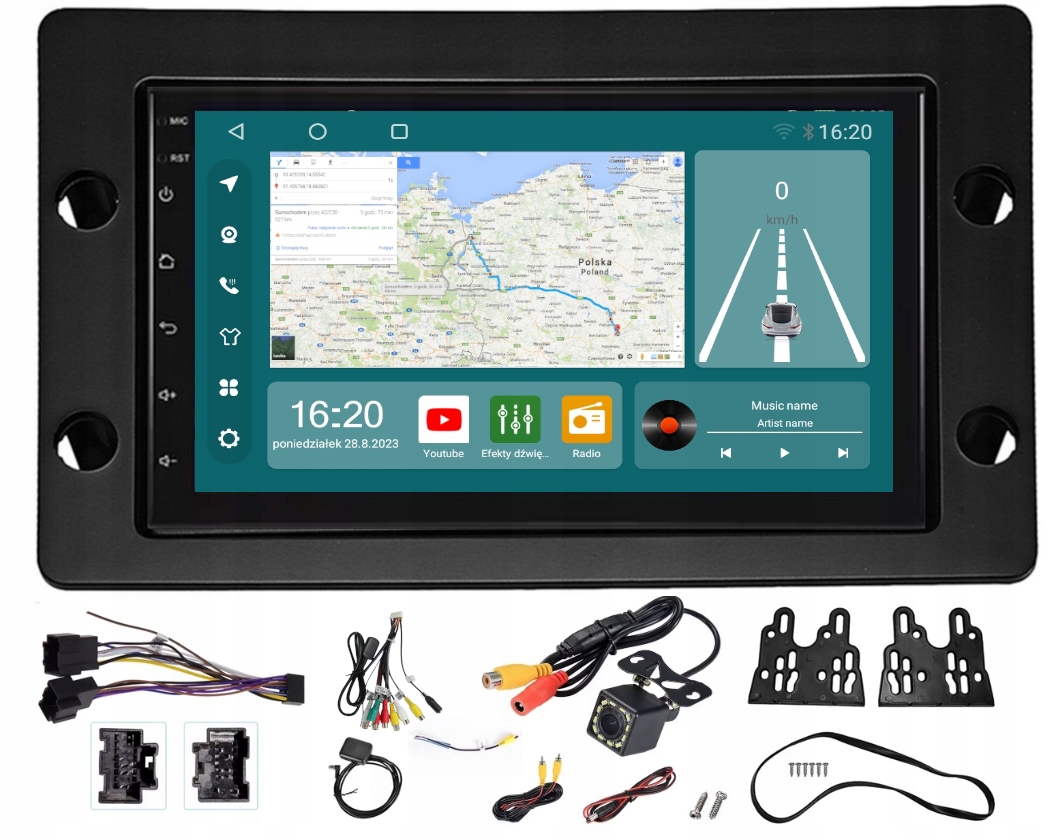 Rádio Navigace 2 Din Saab 9-5 2005-2011 Android Rds Carplay 8/256GB Sim