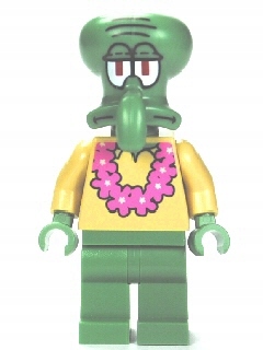 Nová Lego figurka SpongeBob Squidward Pink Lei , Skalmar bob035