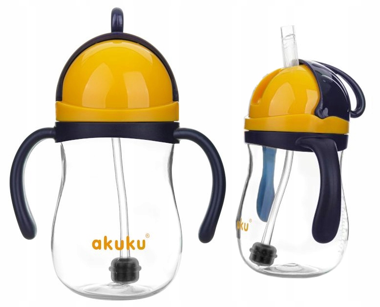 

Akuku Bidon kubek niekapek ze słomką z odważnikiem