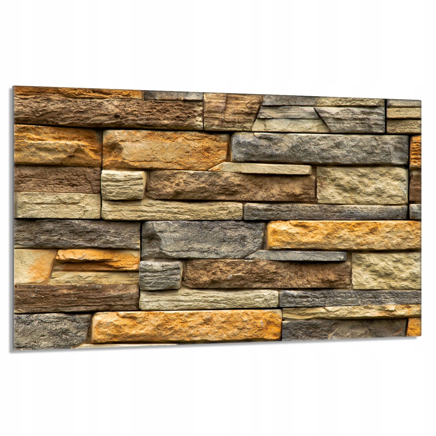 Skleněná ochranná deska na sporák 80x52 Cihla do kuchyně